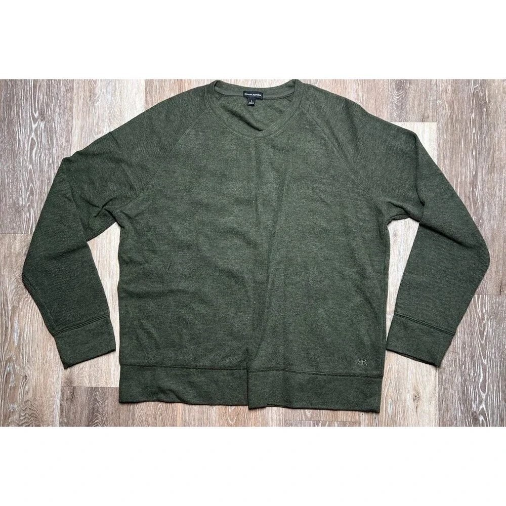 Banana Republic Green Long sleeve Light Sweater Mens Size Large